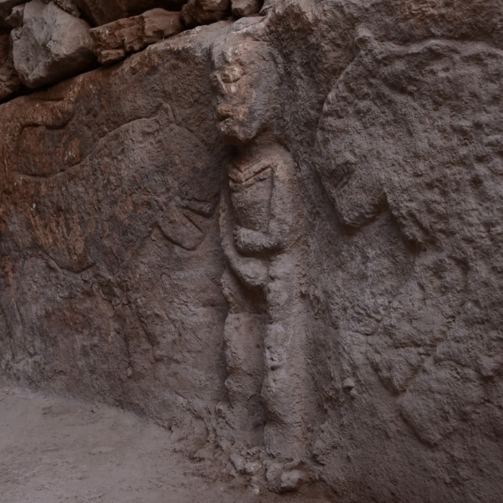 relief form Turkey of man holding his penis