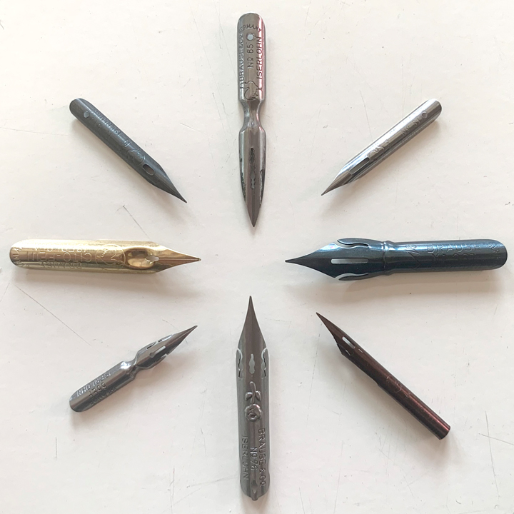 circle of Brause nibs